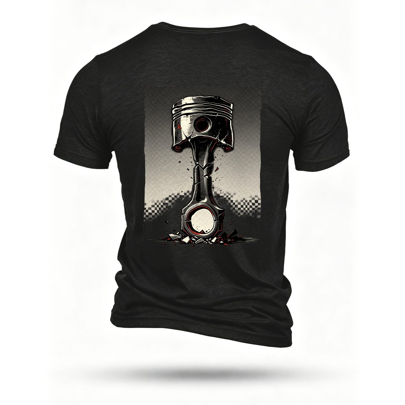 Black T-shirt, back print