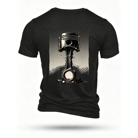 Black T-shirt, back print