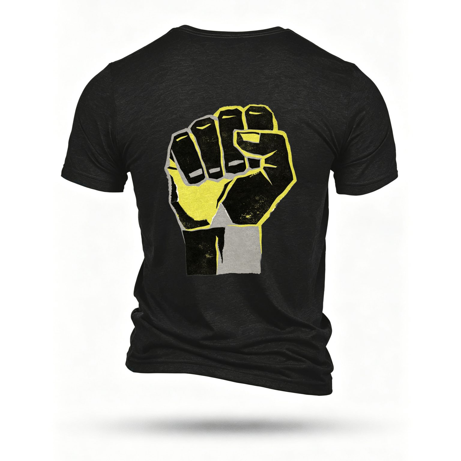 Black T-shirt, back print