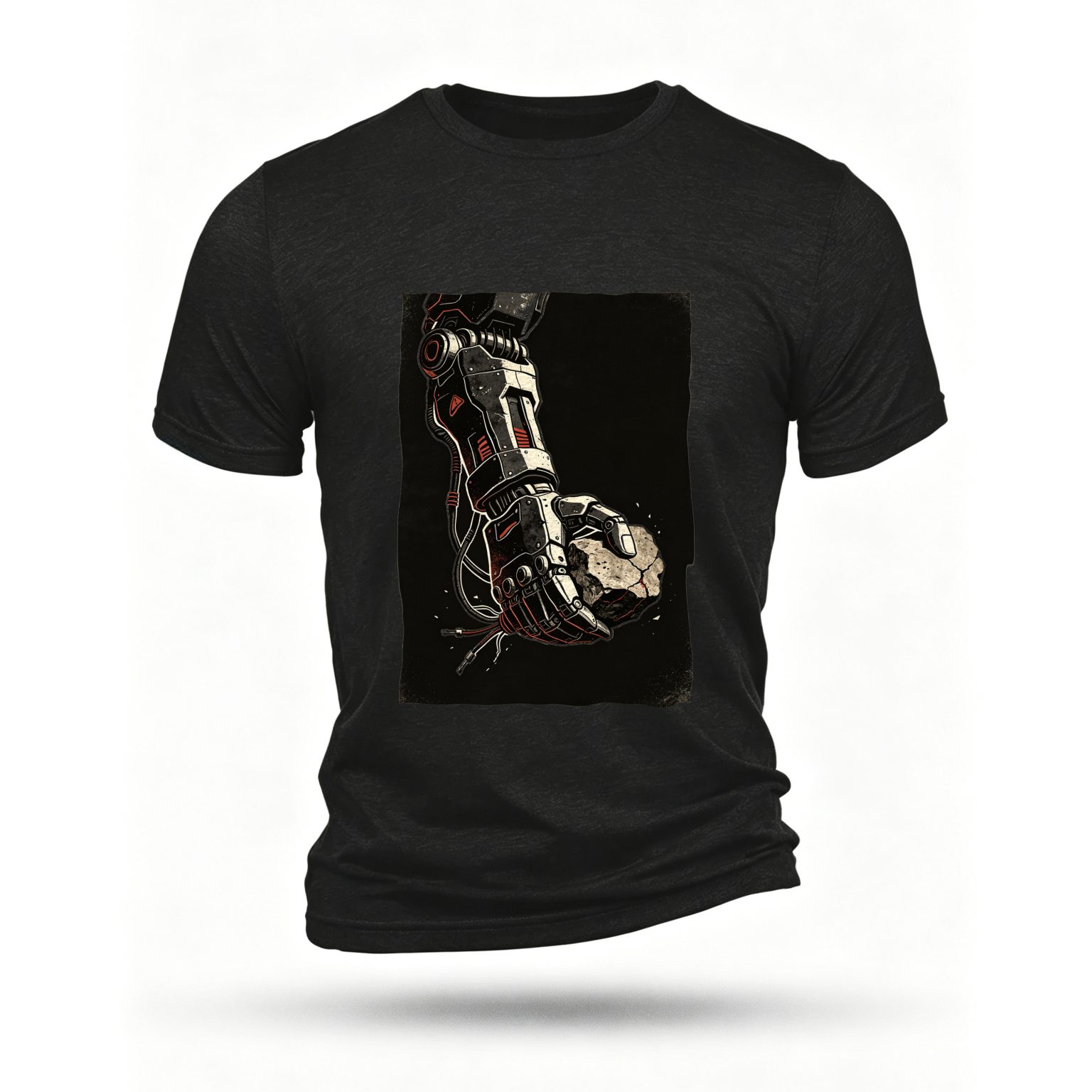 Black T-shirt, front print