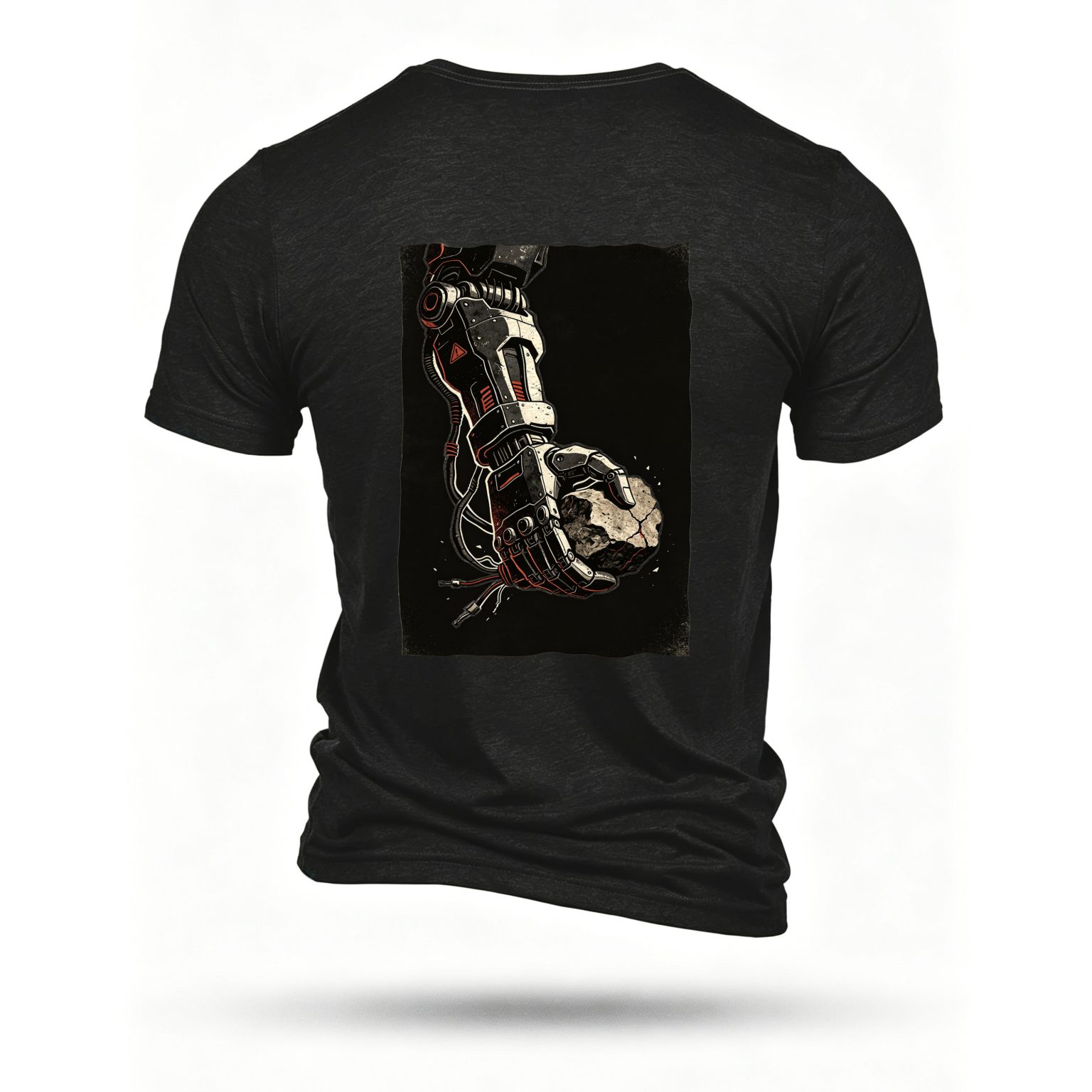Black T-shirt, back print