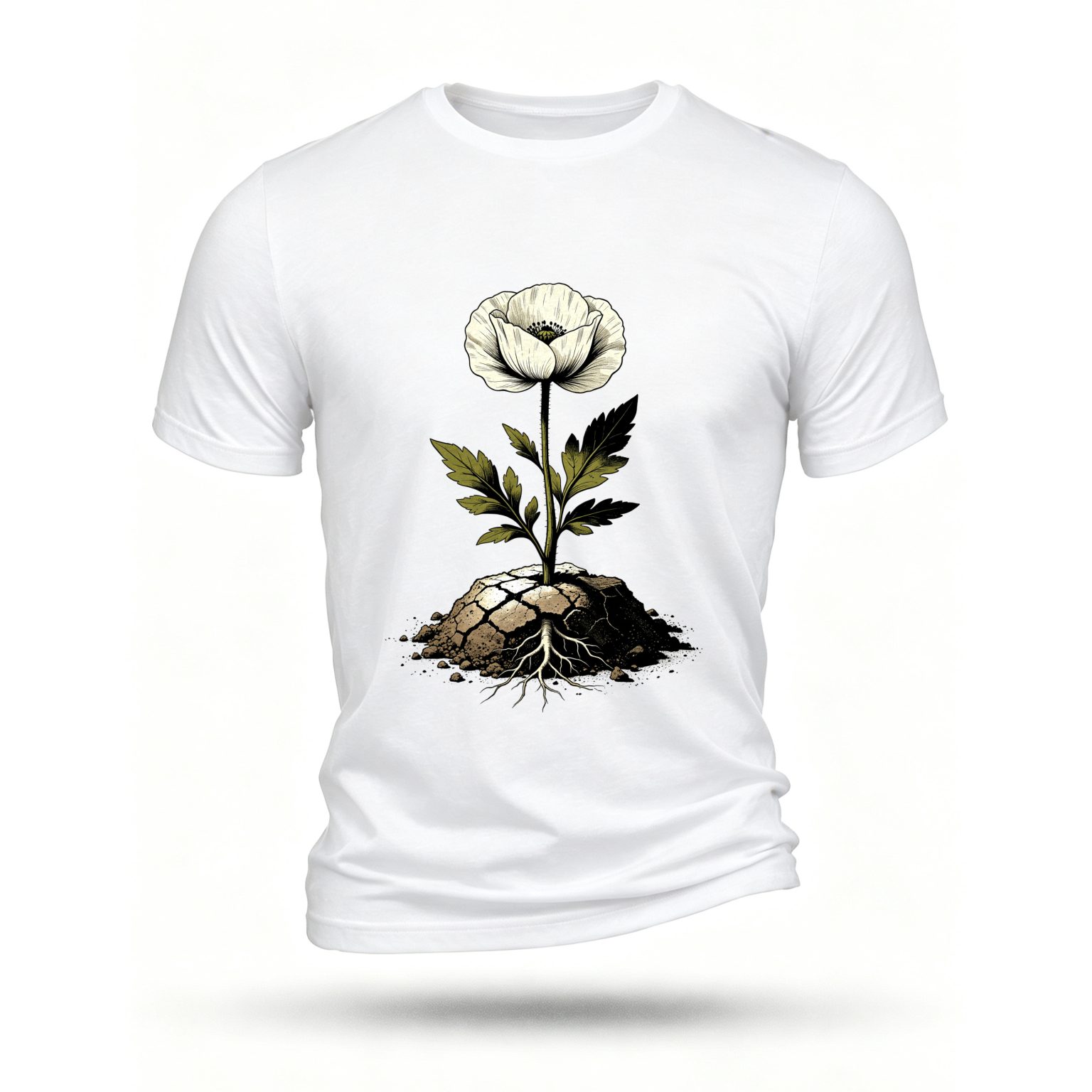 White T-shirt, front print