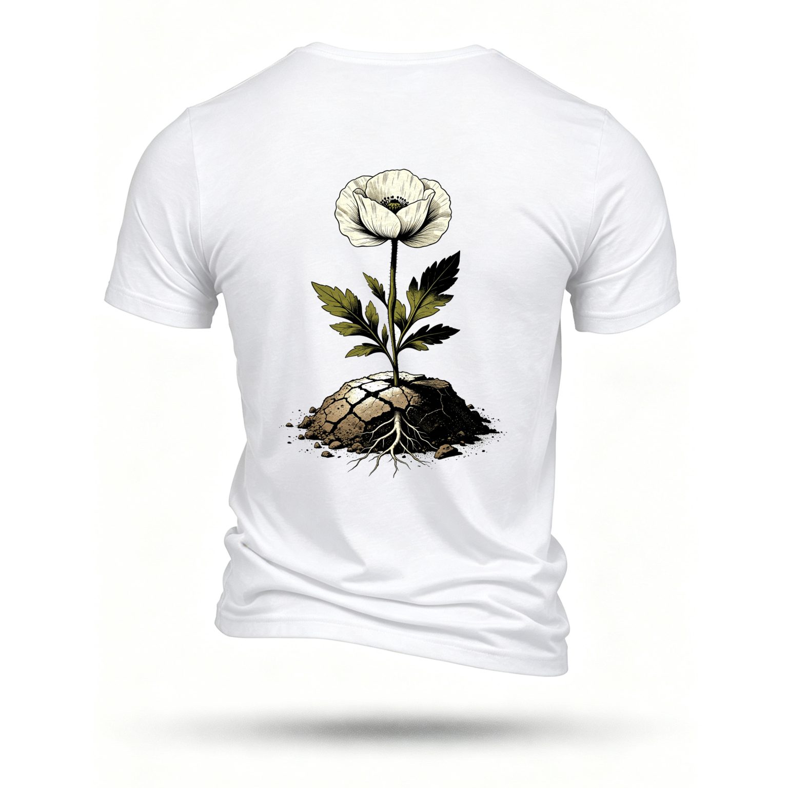 White T-shirt, back print