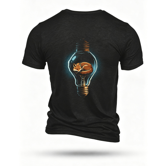 Black T-shirt, back print