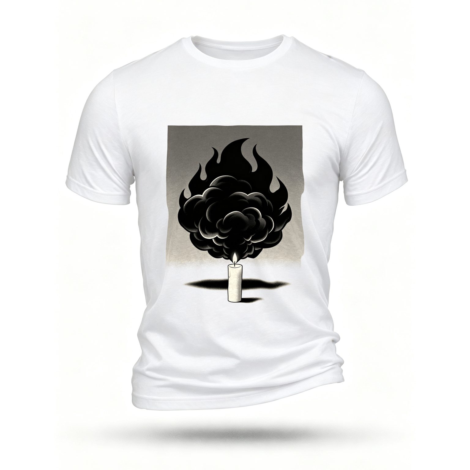 White T-shirt, front print