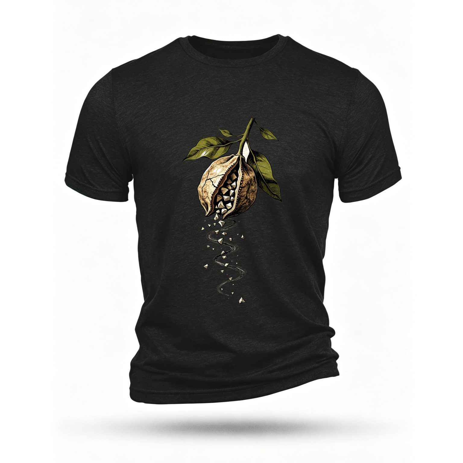 Black T-shirt, front print