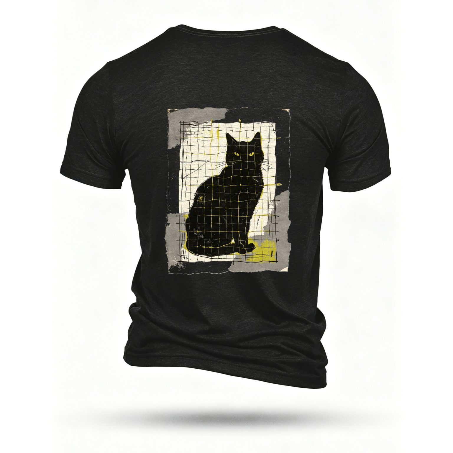 Black T-shirt, back print