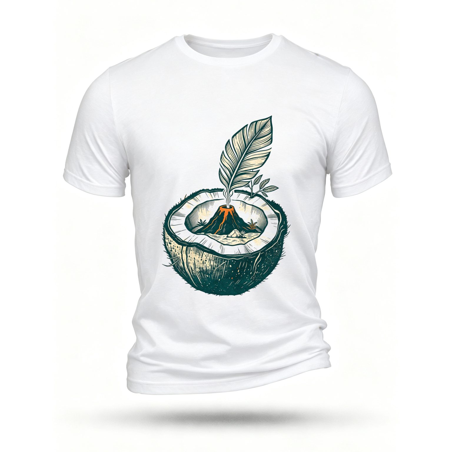 White T-shirt, front print