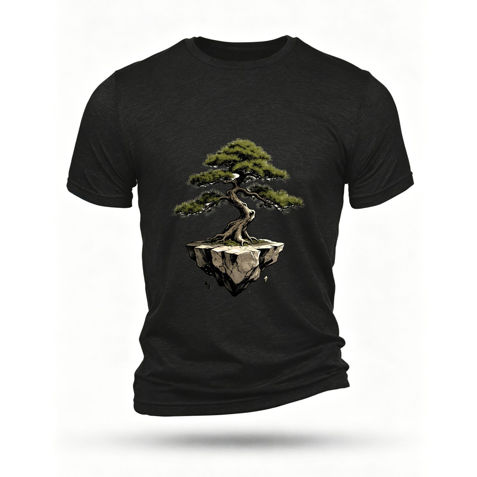 Black T-shirt, front print