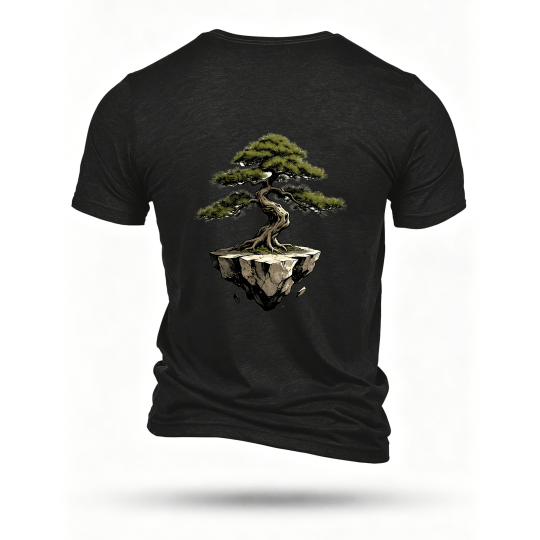 Black T-shirt, back print