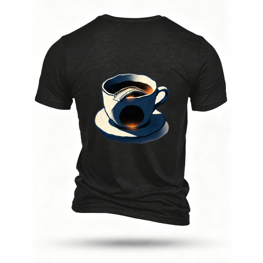Black T-shirt, back print