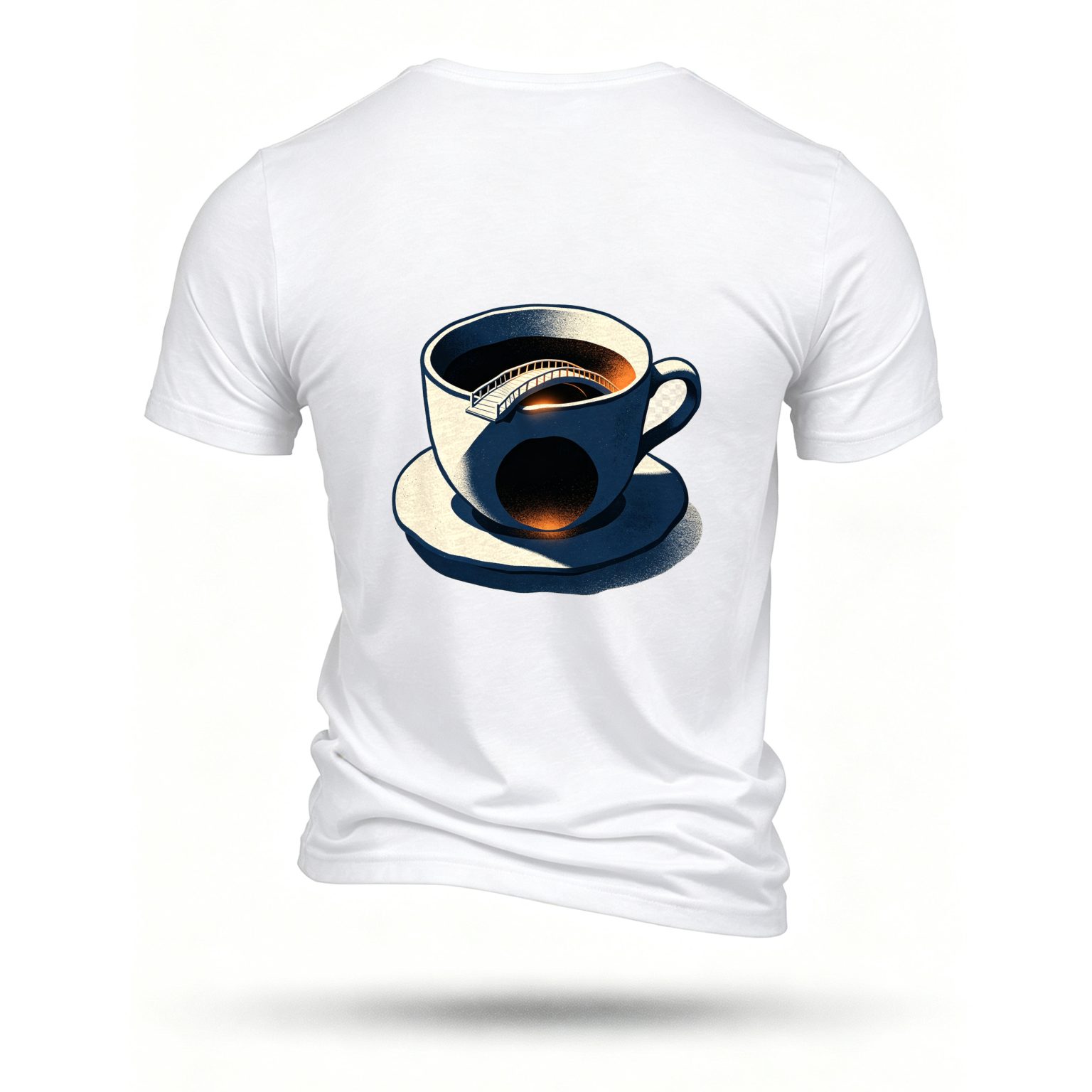 White T-shirt, back print