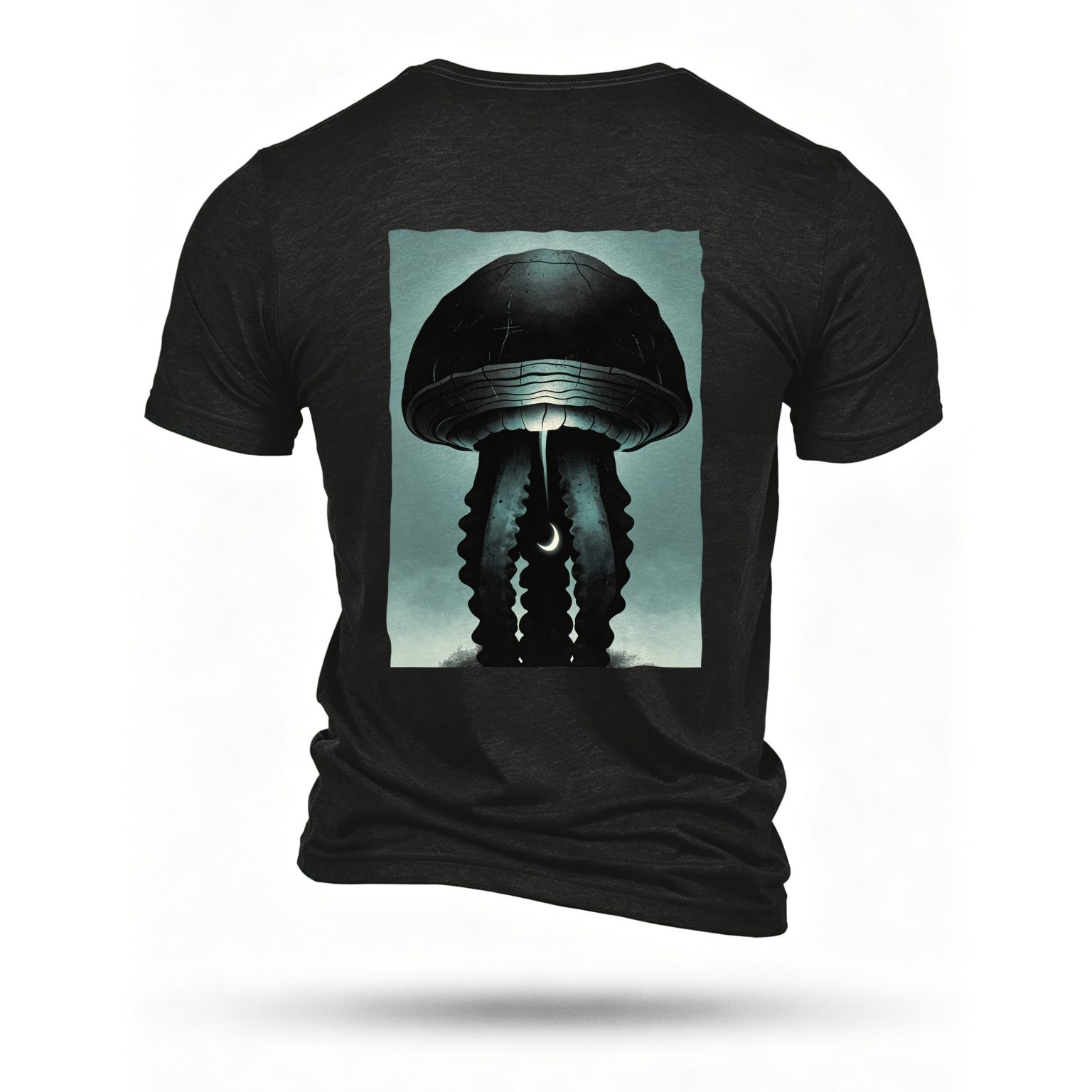 Black T-shirt, back print