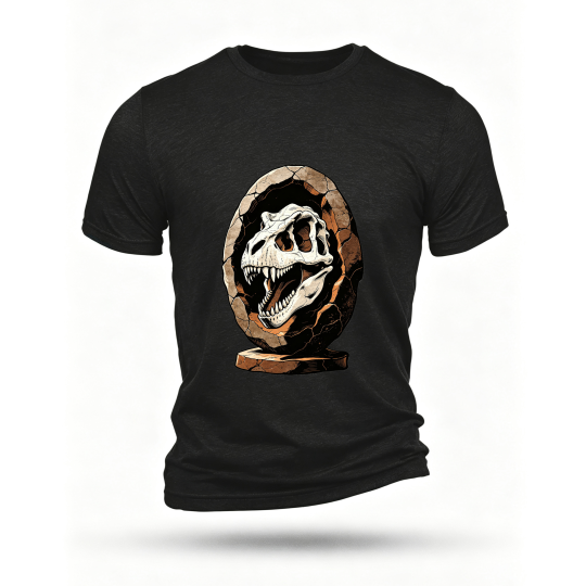 Black T-shirt, front print