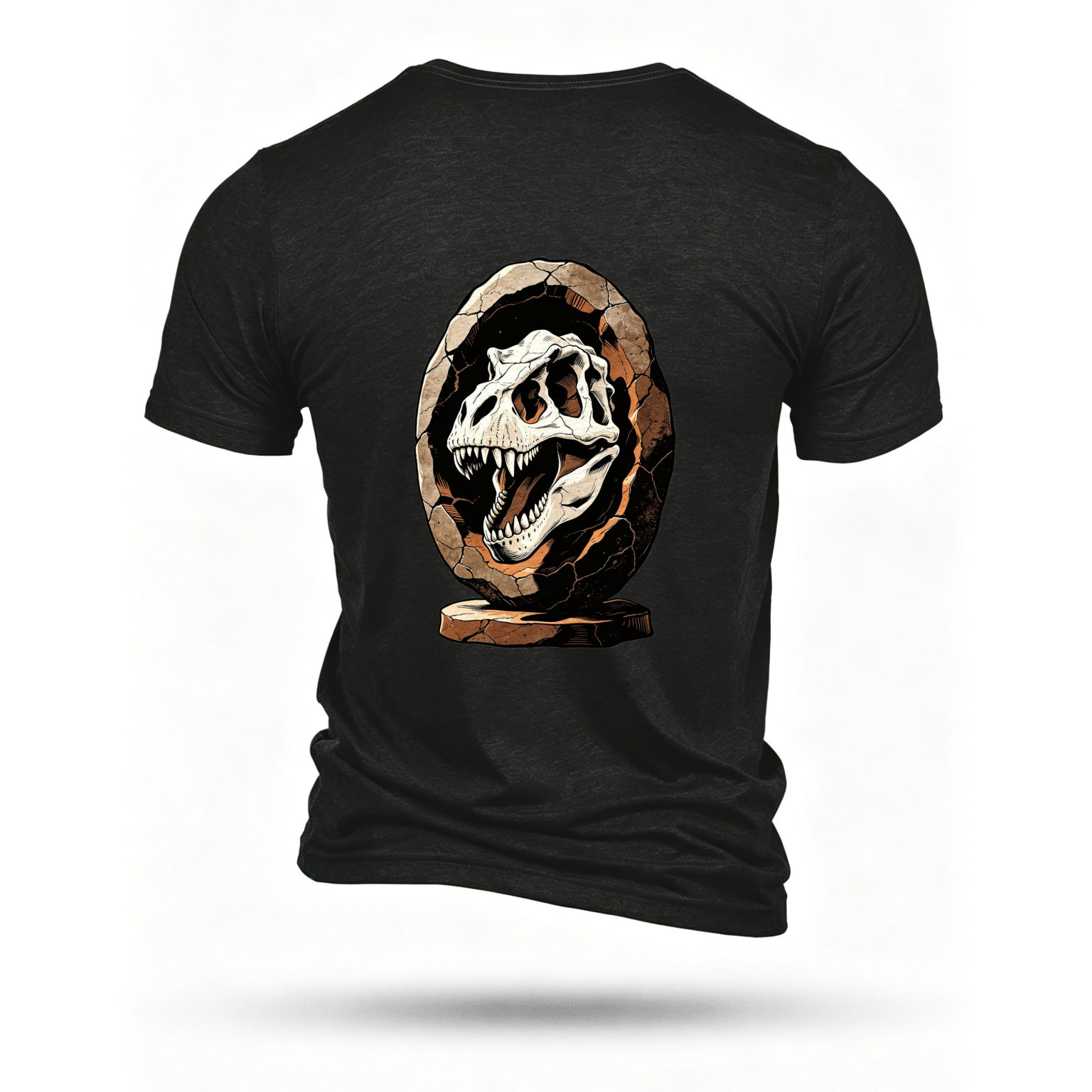 Black T-shirt, back print