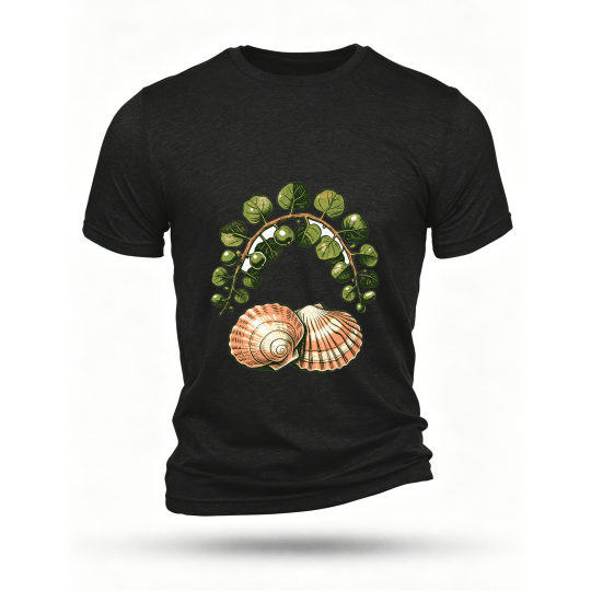 Black T-shirt, front print