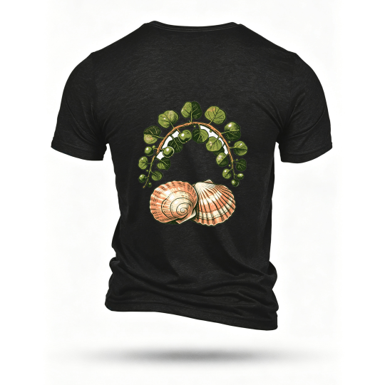 Black T-shirt, back print
