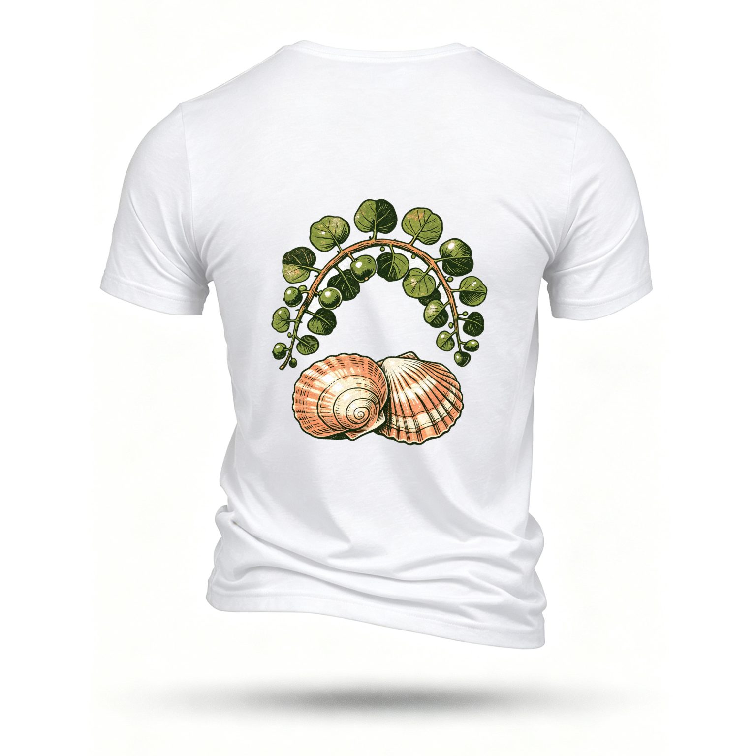 White T-shirt, back print
