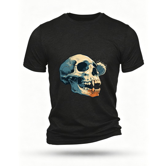 Black T-shirt, front print