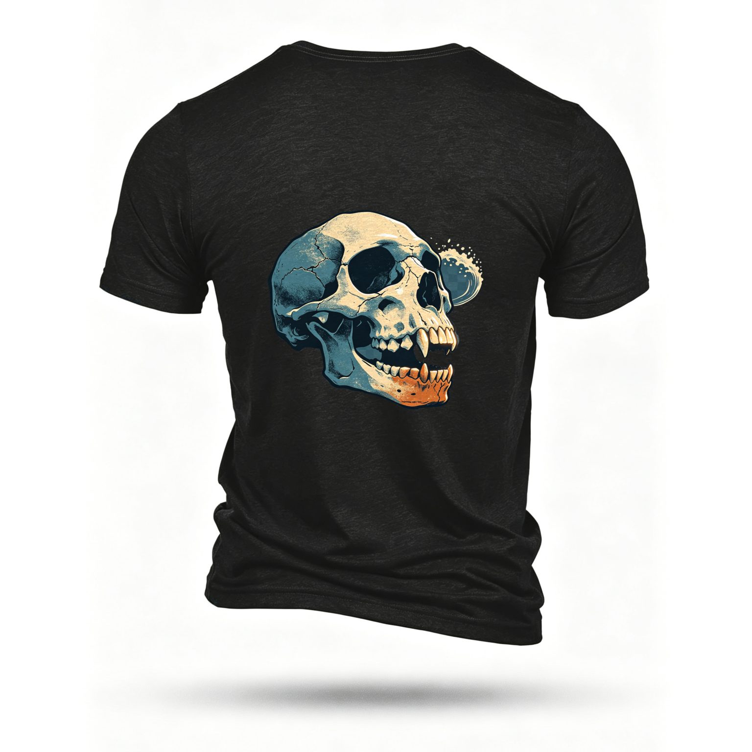 Black T-shirt, back print