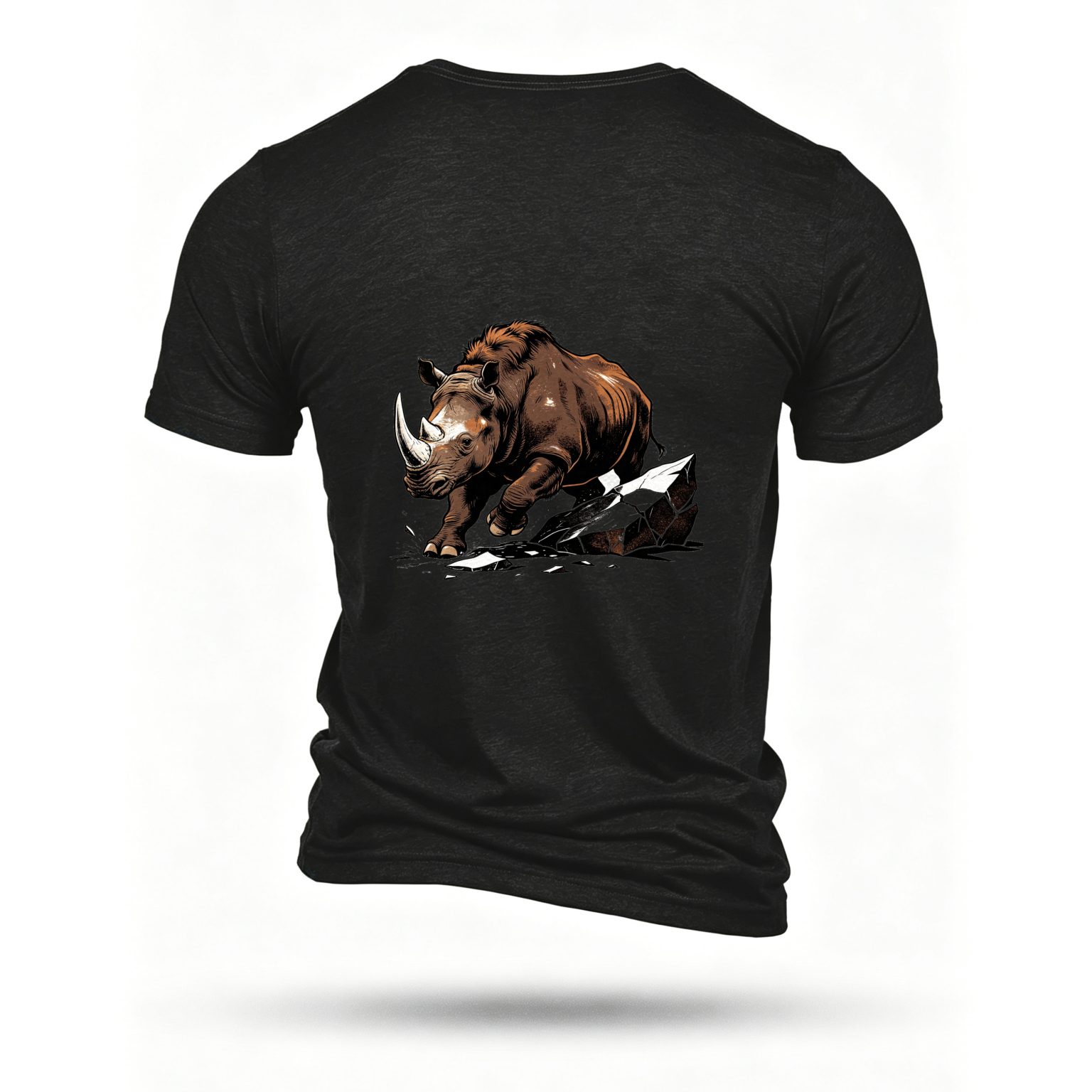 Black T-shirt, back print