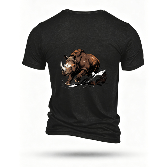 Black T-shirt, back print