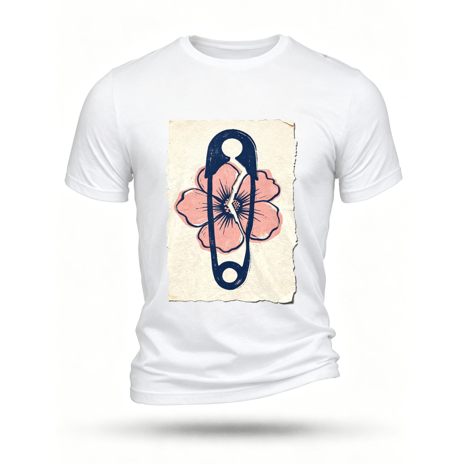White T-shirt, front print