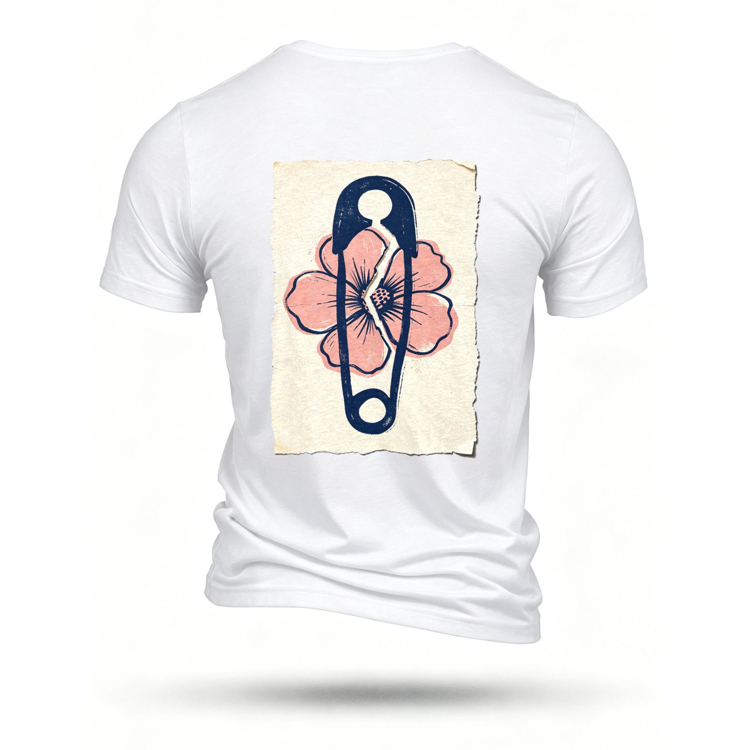 White T-shirt, back print