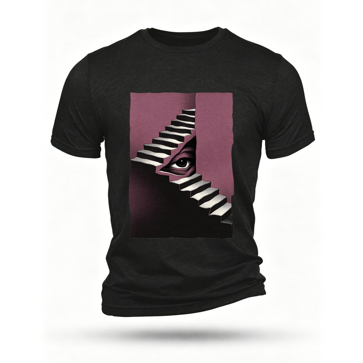 Black T-shirt, front print