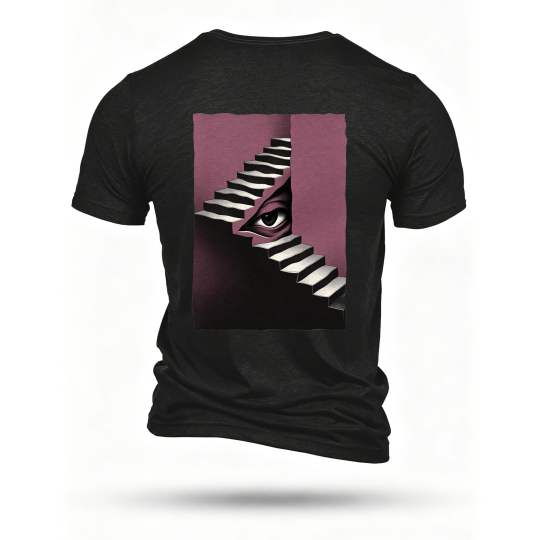 Black T-shirt, back print