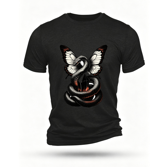 Black T-shirt, front print