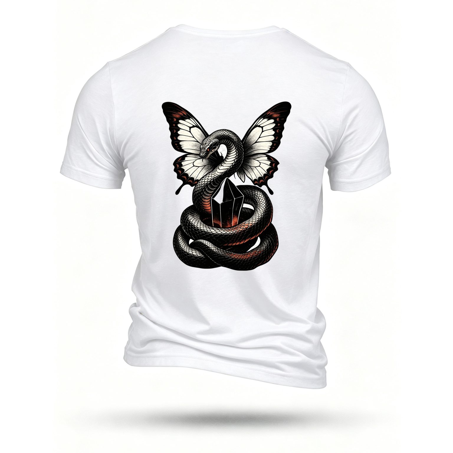 White T-shirt, back print