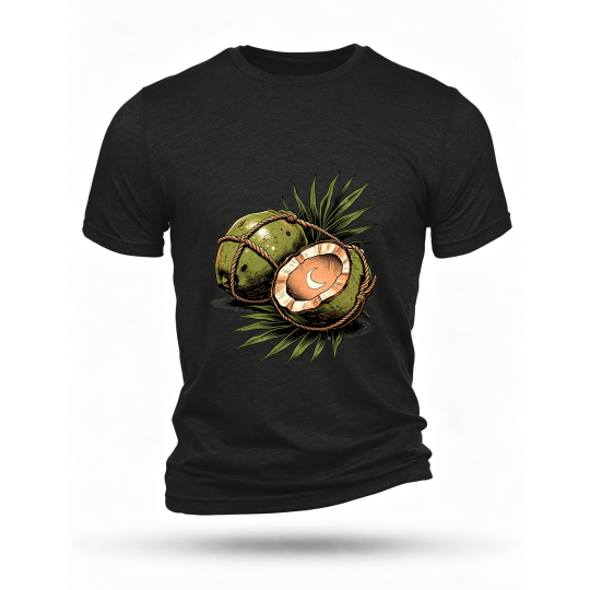 Black T-shirt, front print