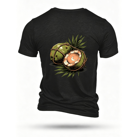 Black T-shirt, back print
