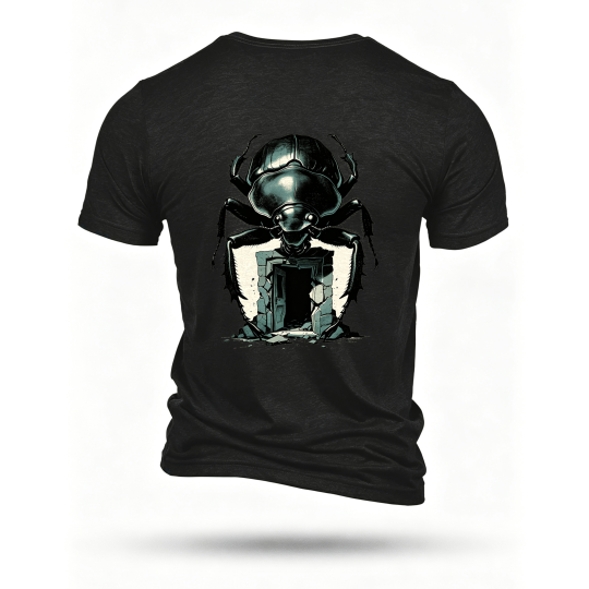 Black T-shirt, back print