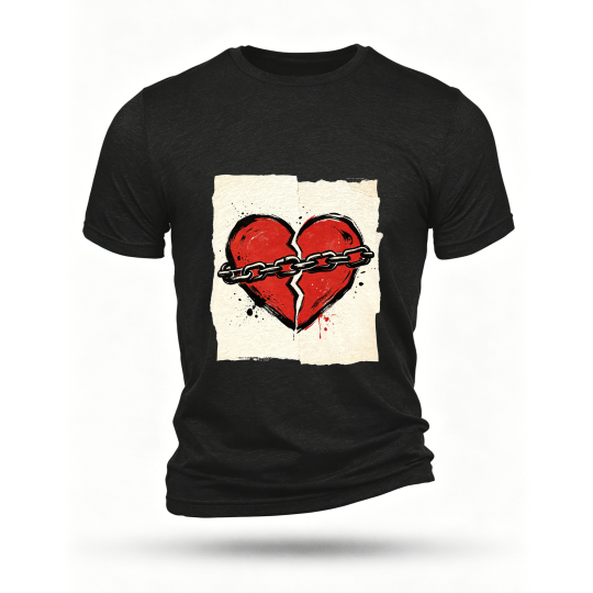 Black T-shirt, front print