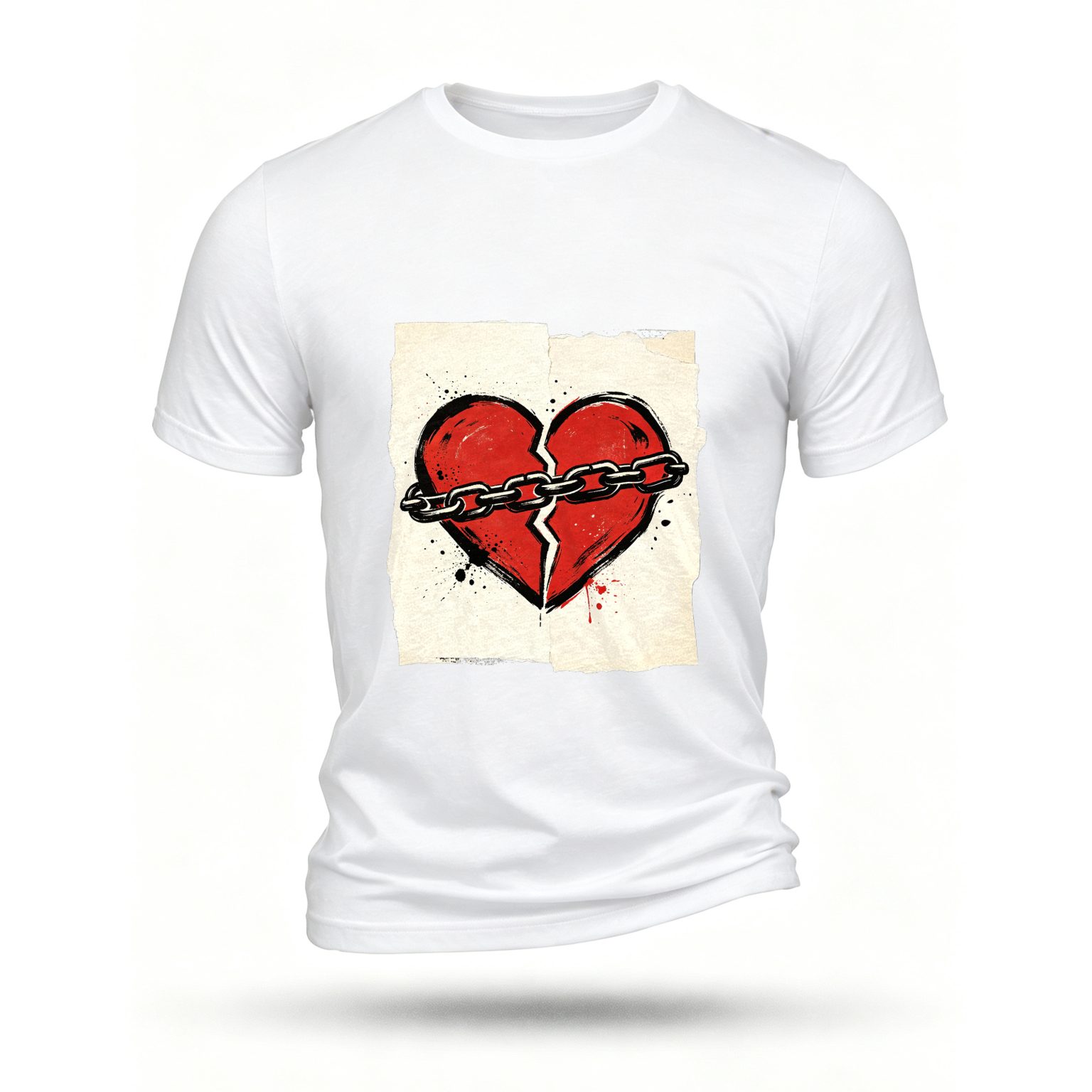 White T-shirt, front print