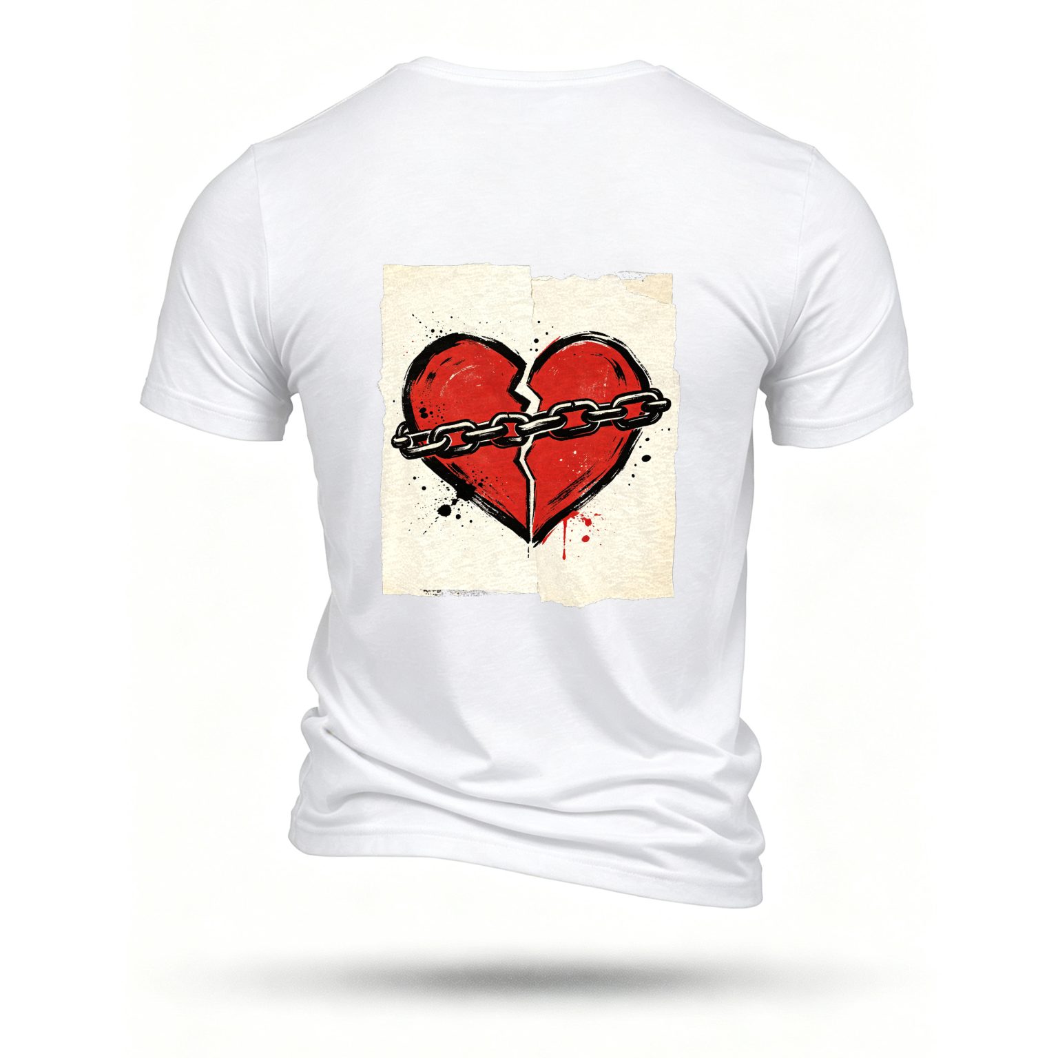 White T-shirt, back print