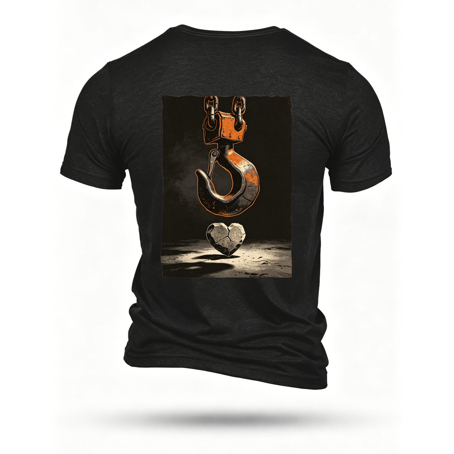 Black T-shirt, back print