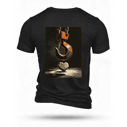 Black T-shirt, back print