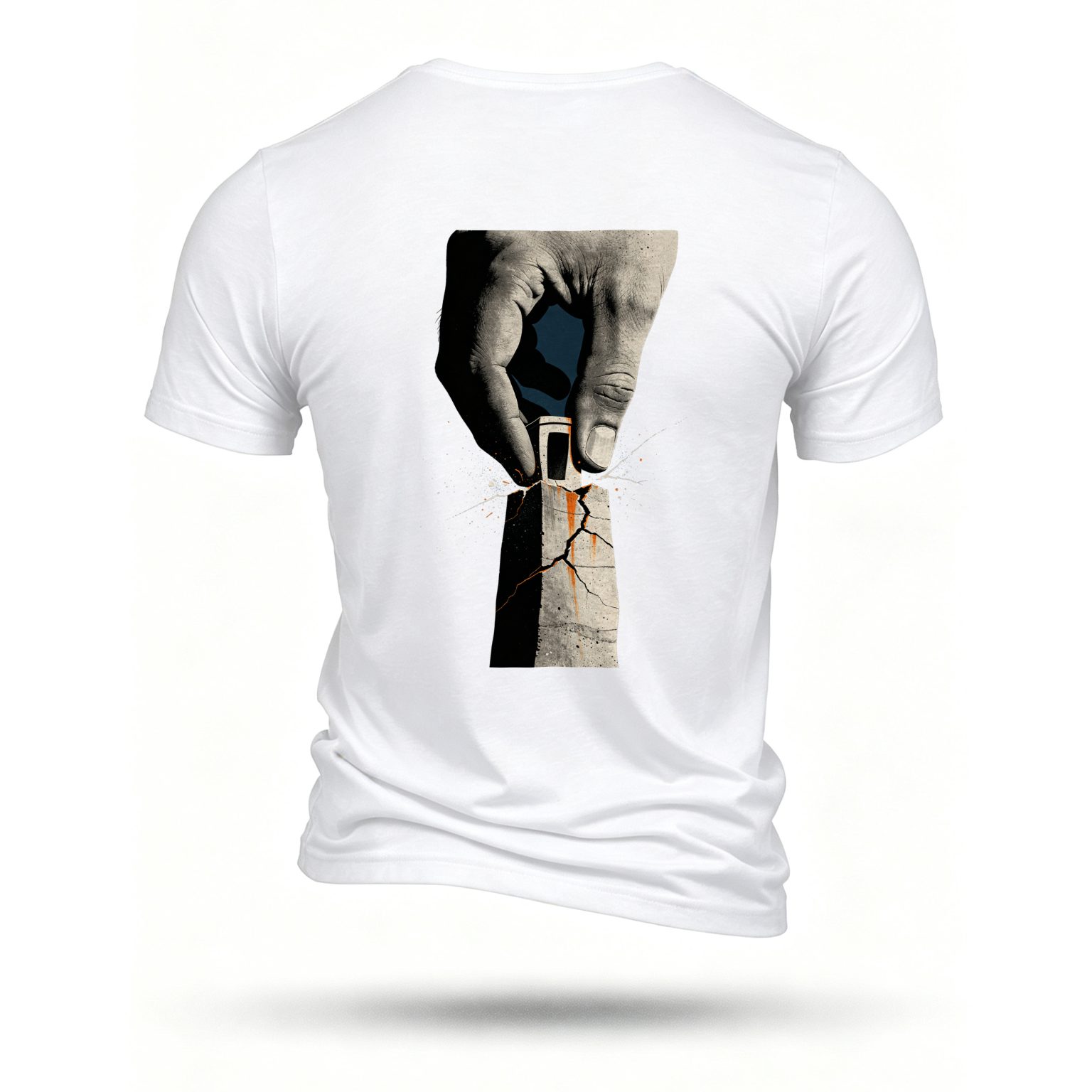 White T-shirt, back print