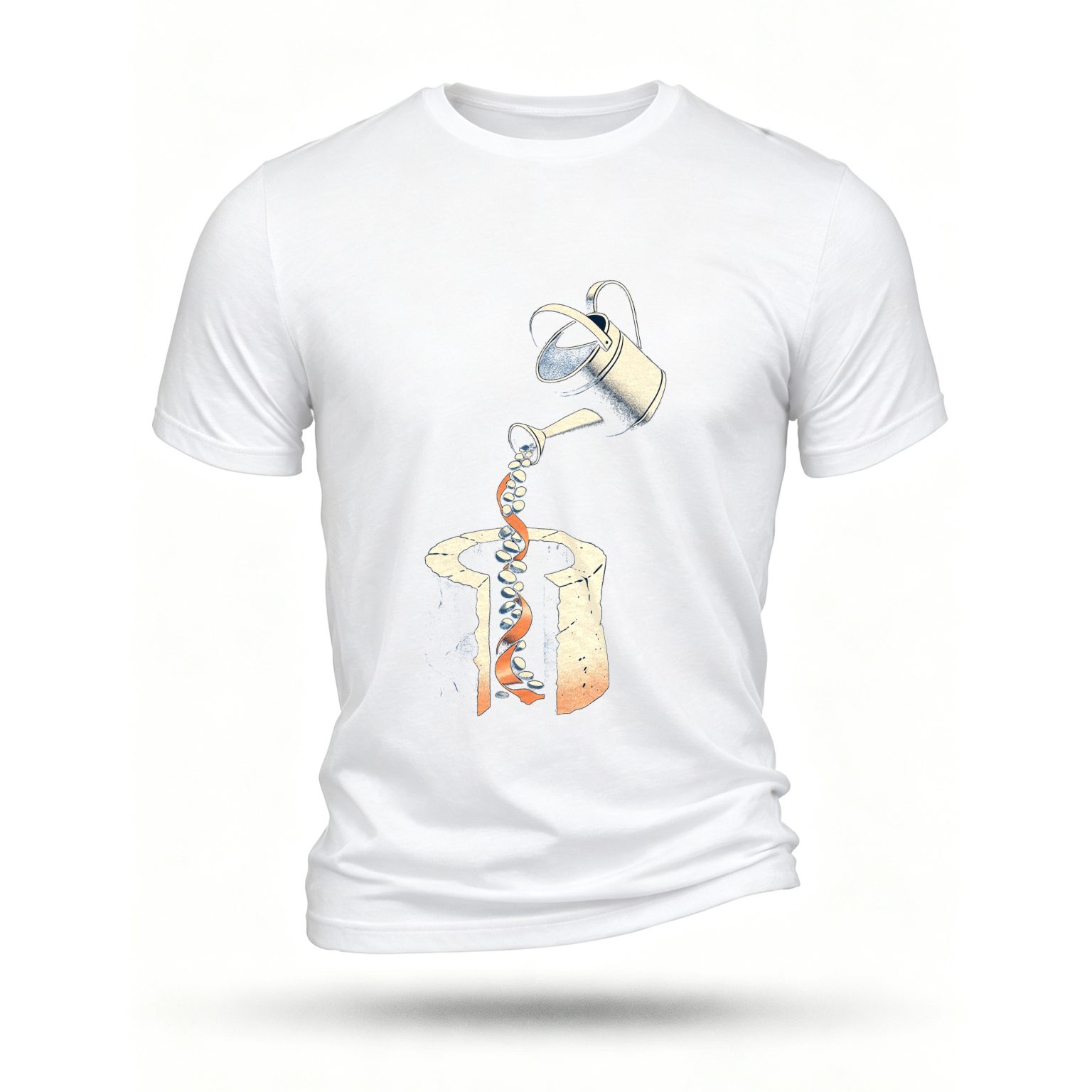 White T-shirt, front print