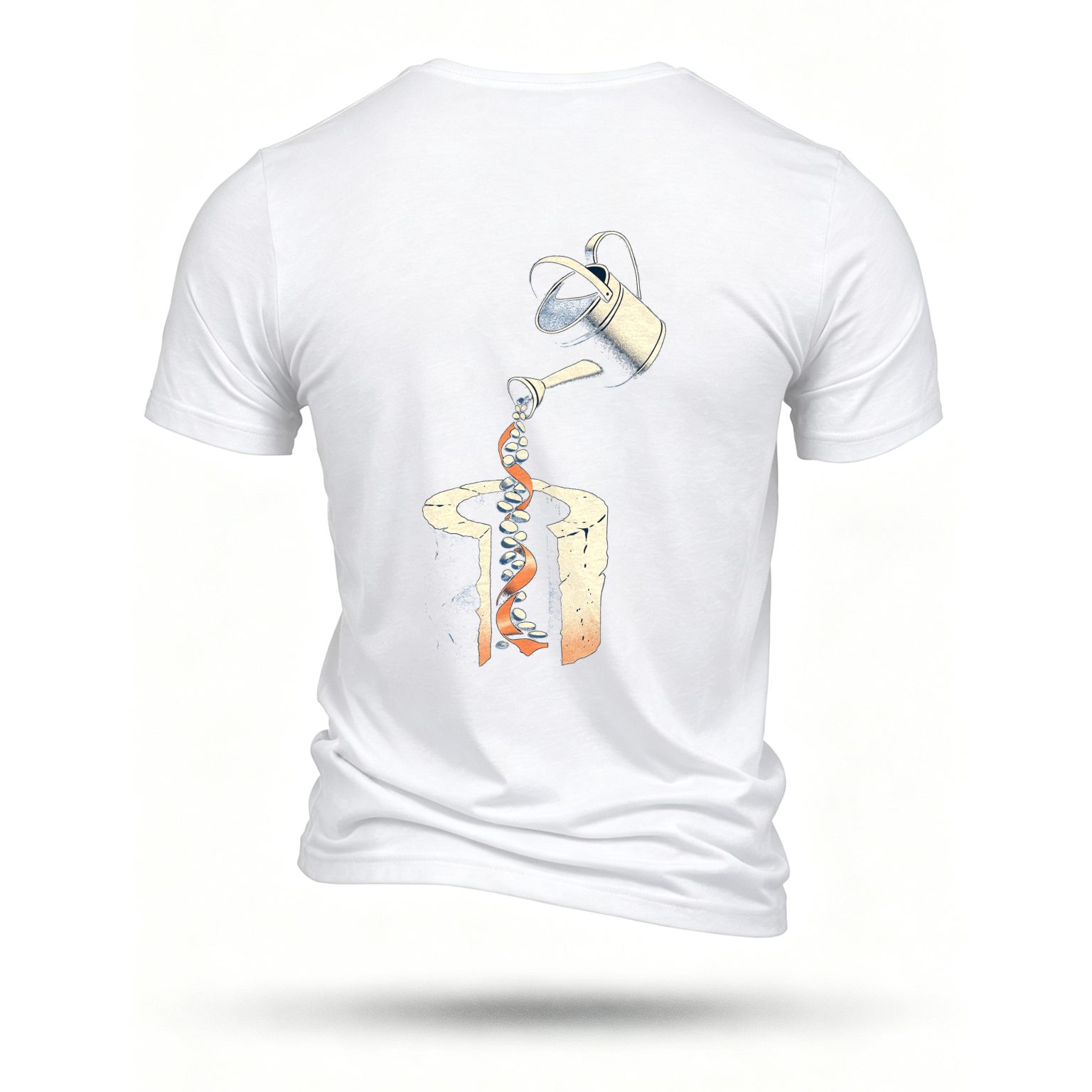 White T-shirt, back print