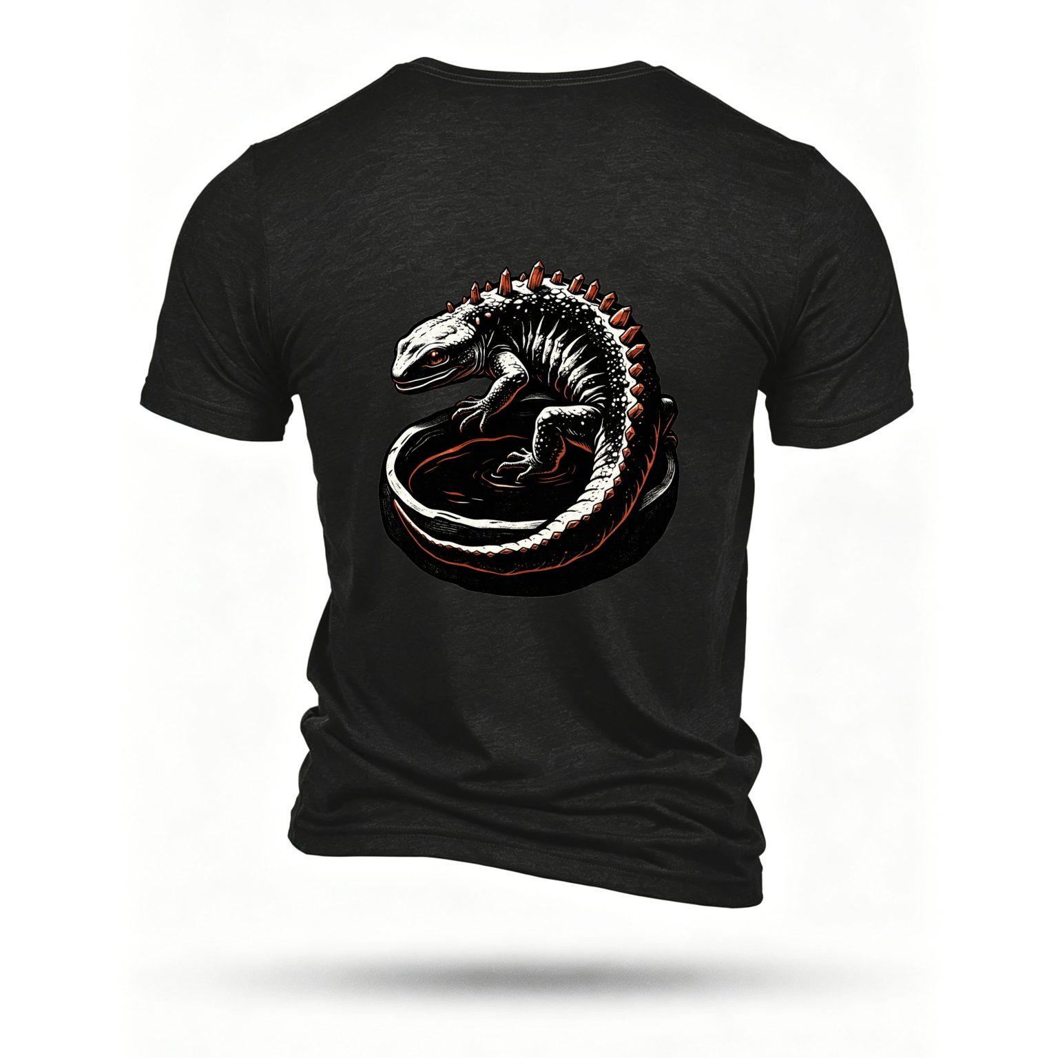 Black T-shirt, back print