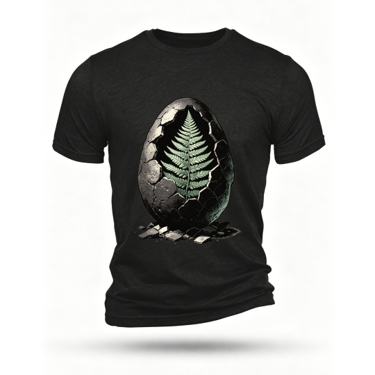 Black T-shirt, front print