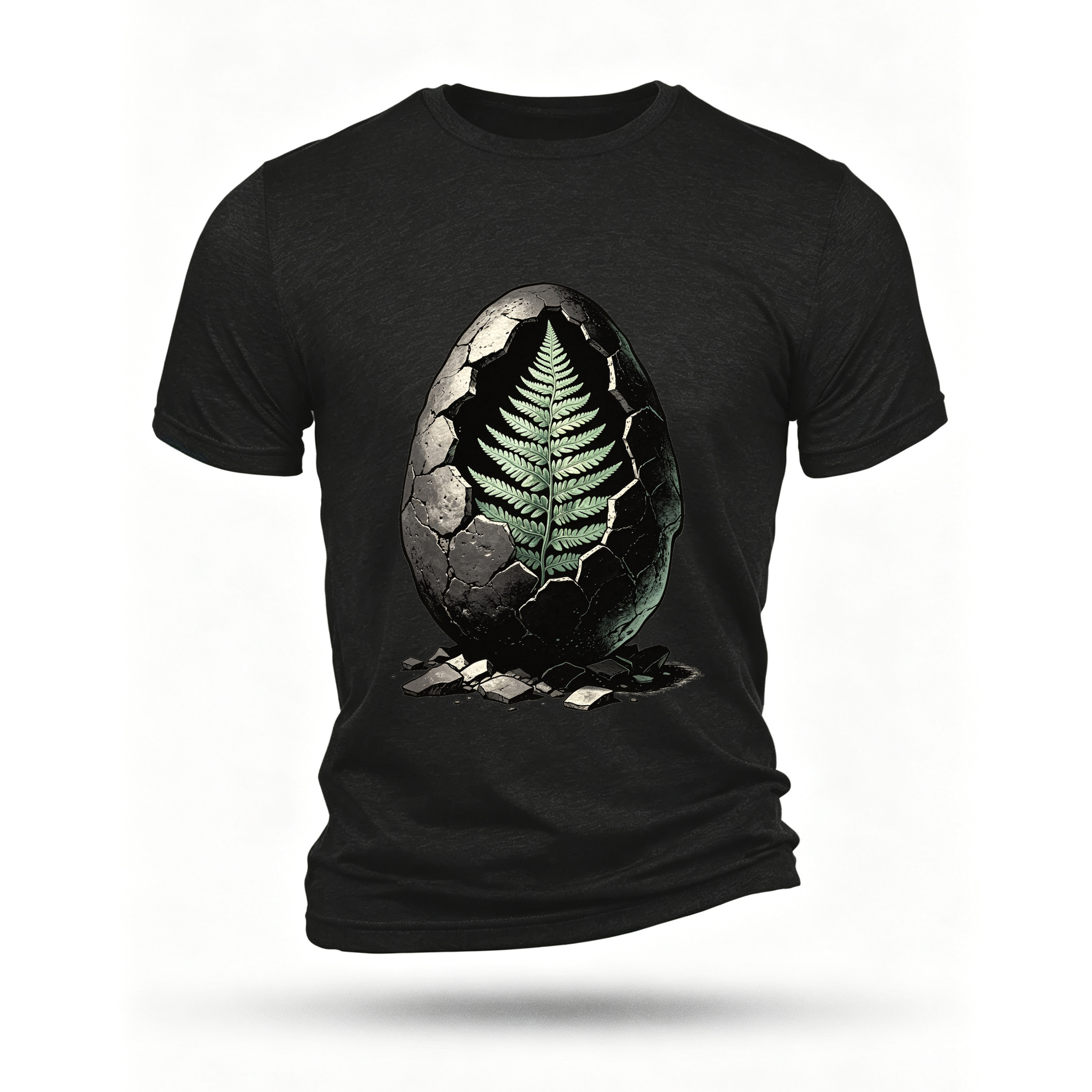 Black T-shirt, front print