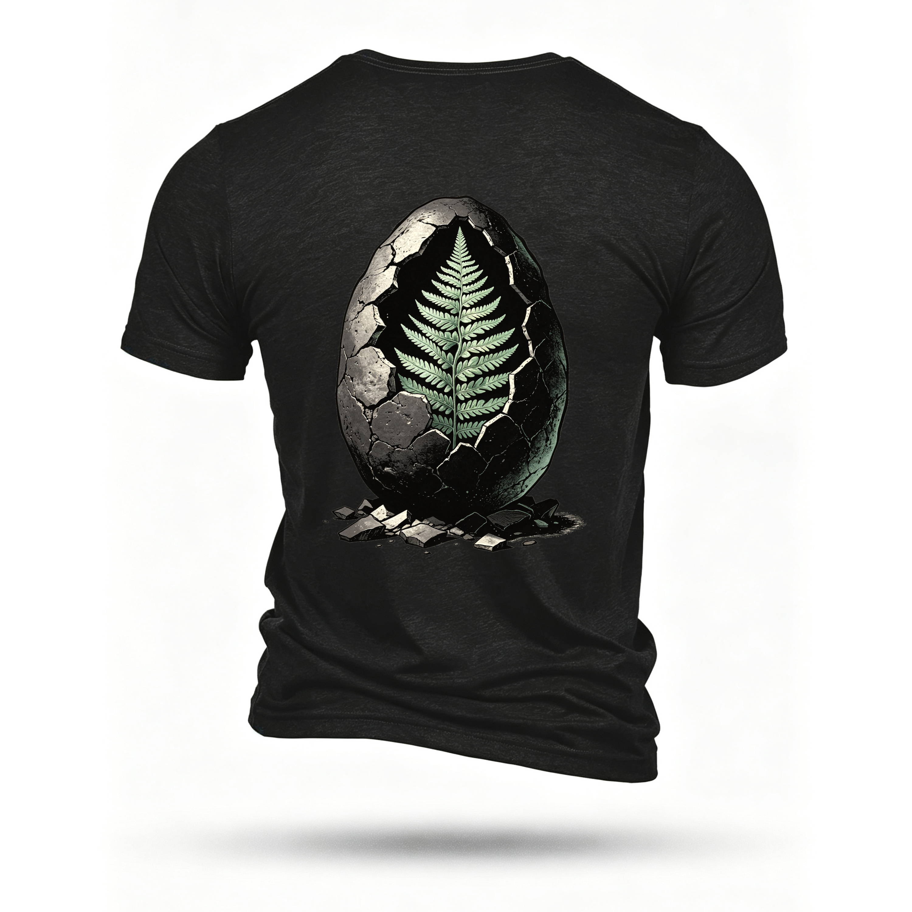Black T-shirt, back print