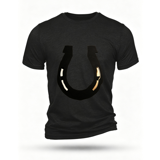 Black T-shirt, front print