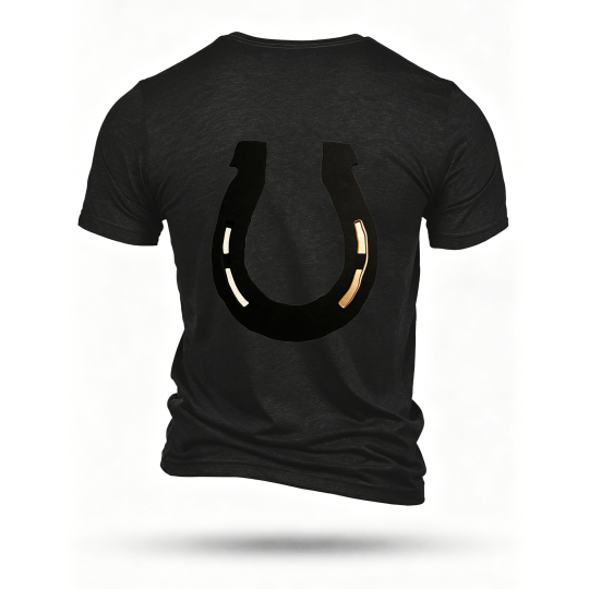 Black T-shirt, back print