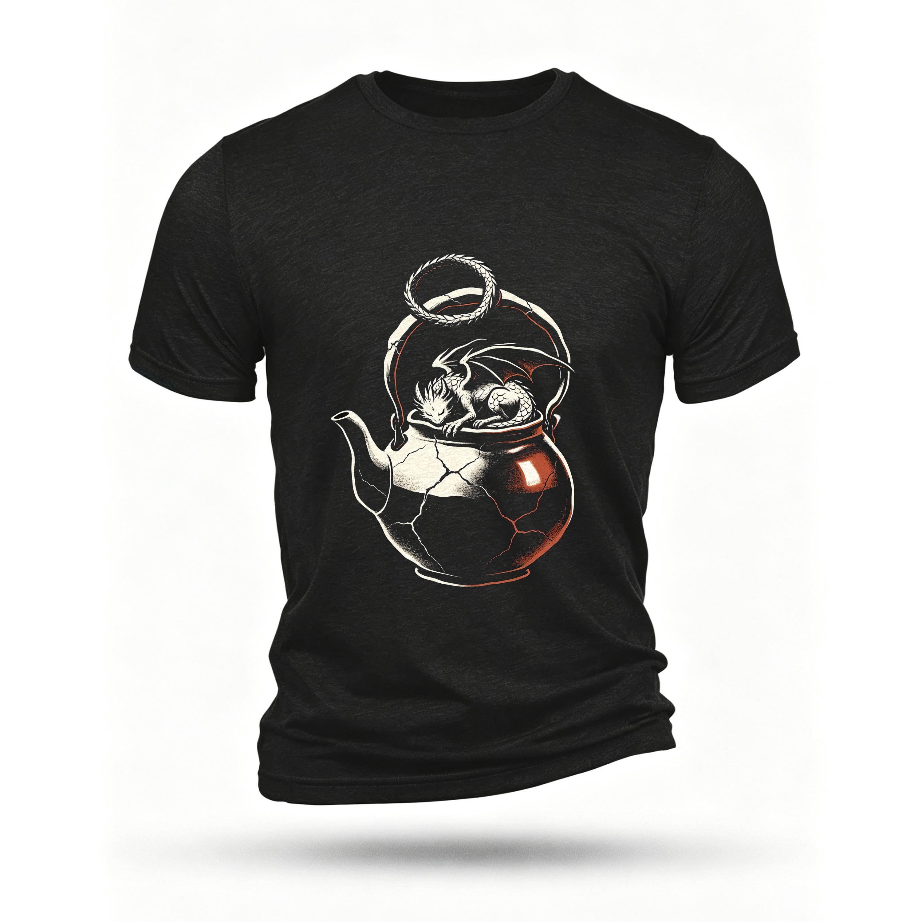 Black T-shirt, front print